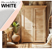 Wooden louvre wardrobe for sale  HAYLING ISLAND