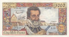 5000 francs henri d'occasion  Montélimar