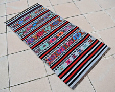 Tapete turco vintage 27"" x 55"" tapete tecido bordado da Anatólia tapete de área cigim comprar usado  Enviando para Brazil