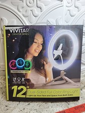Anel Vivitar 12" colorido 3D luz com tripé e cabeça esférica ajustável, preto comprar usado Anel Vivitar 12" colorido 3D luz com tripé e cabeça esférica ajustável, preto comprar usado  Enviando para Brazil