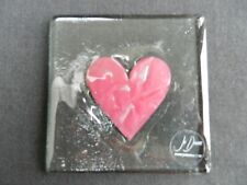 Downs glass heart for sale  SEAFORD