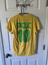 Camiseta amarela Pelé Soccer Brand #10 tamanho médio versão Nova York comprar usado Camiseta amarela Pelé Soccer Brand #10 tamanho médio versão Nova York comprar usado  Enviando para Brazil