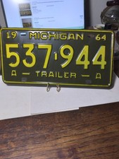 Lindo Bom Reboque de Placa de Licença 1964 Michigan Pintura Original Com Um comprar usado  Enviando para Brazil