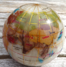Gemstone globe paperweight for sale  MONTROSE