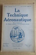 Technique aeronautique 1925 d'occasion  Yport