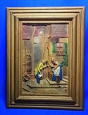 Quadro vintage de gesso Carl Spitzweg motivo alívio #BO comprar usado  Enviando para Brazil