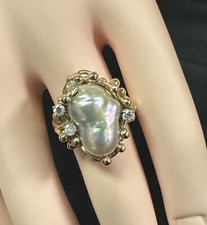 14k baroque pearl for sale  North Bergen
