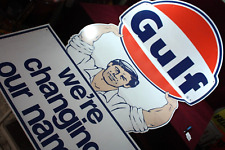 Vintage gulf sign for sale  Linwood