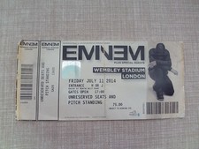 Eminem concert ticket for sale  DUNSTABLE