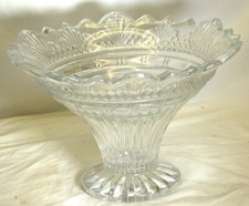 Pedestal com pé de cristal tigela de frutas peça central ventilador de diamante corte vertical comprar usado  Enviando para Brazil