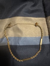 Pulseira de ouro 14k com corda e barra comprar usado  Enviando para Brazil