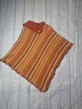 Multicoloured peruvian poncho for sale  BASILDON
