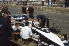 FOTOGRAFIA SLIDE F1 REABASTECIMENTO BRABHAM BT52B NELSON PIQUET TEAM 1983 GP BRITÂNICO 35mm comprar usado  Enviando para Brazil