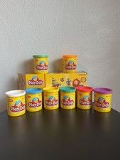 VINTAGE SUPER RARO! 1992 PLAYSKOOL PLAY-DOH RAINBOW CONJUNTO COM 8 PACOTES COM CHAPÉU AZUL DOH comprar usado  Enviando para Brazil
