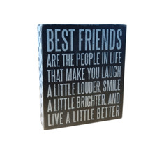 Placa caixa Best Friends primitivas por Kathy preto e branco comprar usado  Enviando para Brazil