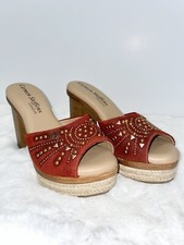 Sandálias de salto mules Carmen Steffens raras sem etiquetas 6,5 comprar usado  Enviando para Brazil