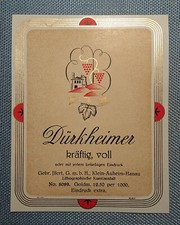 Usado, Etiqueta De Vino Antigua Etiqueta Modelo Diseño Dürkheimer Illert Auheim Hanau comprar usado  Enviando para Brazil