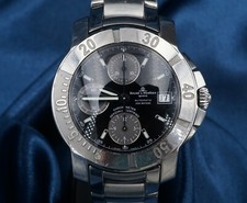 Baume & Mercier Capeland 65352 cronógrafo automático 41mm mostrador preto aço inoxidável W1151 comprar usado  Enviando para Brazil