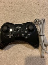 Controle profissional sem fio oficial OEM Nintendo Wii U WUP-005 preto com cabo USB comprar usado  Enviando para Brazil