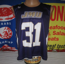 Camiseta masculina JAMES MADISON University Dukes LACROSSE média reversível JMU LAX comprar usado  Enviando para Brazil