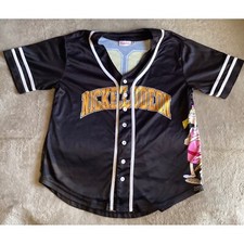 Nickelodeon lata 90. koszulka baseballowa postacie z kreskówek czarna męska rozmiar M na sprzedaż  Wysyłka do Poland