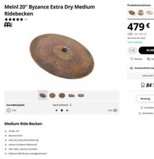 Meinl byzance extra gebraucht kaufen  Senden