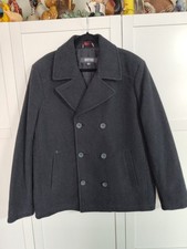 Casaco Kenneth Cole Reaction masculino cinza escuro mistura de lã peito duplo novo sem etiquetas tamanho XLg, usado comprar usado  Enviando para Brazil
