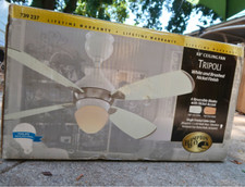 Ventilador de teto 48” Hampton Bay Tripoli 4 lâminas com luz, modelo 739 237 - caixa aberta comprar usado  Enviando para Brazil