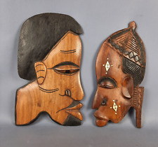 Maschere legno parete usato  Inverigo