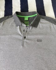 Szara męska koszulka polo z długim rękawem Hugo Boss Green Label 'Plisy3' w paski w rozmiarze XL na sprzedaż  Wysyłka do Poland