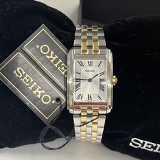 Usado, Relógio feminino SEIKO dois tons ESSENTIALS aço inoxidável 22 mm SWR087 MSRP: US$ 350 comprar usado  Enviando para Brazil