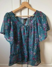 Sommerbluse chiffon volantärm gebraucht kaufen  Niedernhausen