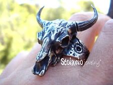 Anello teschio toro usato  Spedire a Italy