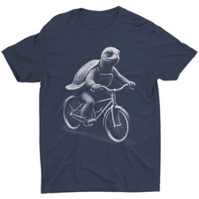Camiseta tartaruga animal engraçado andar de bicicleta ciclismo camiseta tartaruga comprar usado  Enviando para Brazil