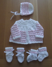 Hand knitted white for sale  TONBRIDGE