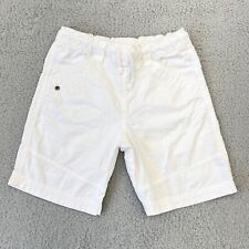 Shorts Zara Meninas 7-8 Branco Chino Cáqui Bermuda Elástica Cintura Preppy Crianças Juvenis comprar usado  Enviando para Brazil