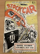 Stock car programme for sale  BURTON-ON-TRENT