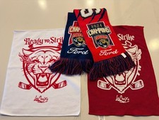 Cachecol Florida Panthers 2025 SCF jogo 4 toalhas de rally vermelho e branco e Champs comprar usado  Enviando para Brazil