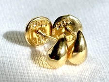 Brincos de ouro real maciço 18k: brincos de lágrima - parafuso atrás comprar usado  Enviando para Brazil