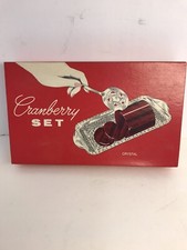 Cranberry serving set for sale  Eden