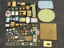 Lote de acessórios de piso vintage Calico Critters 100+ móveis tapete banheiro quarto comprar usado  Enviando para Brazil