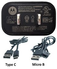 Usado, Fonte de alimentação CA SC-61 (5.0V-1.0A)+2 cabos USB (tipo C e Micro B) fabricante de equipamento original Motorola comprar usado  Enviando para Brazil