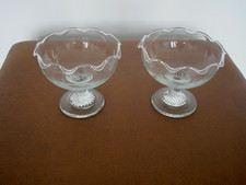 Pair glass footed for sale  PAIGNTON