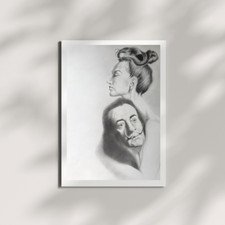 Dessin portrait noir d'occasion  Castelnau-de-Médoc