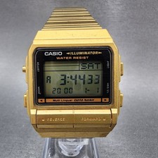 Casio Data Bank DB-380G Relógio Masculino 33mm Digital Tom Dourado Alarme Chrono Novo Batt comprar usado  Enviando para Brazil
