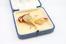 enamel bird brooch for sale  LEEDS