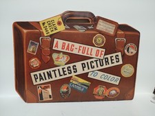 1939 Vintage Paintless Pictures To Color Suitcase Whitman Publ Clarence Biers, usado comprar usado  Enviando para Brazil