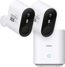 Câmeras de segurança AOSU sistema doméstico externo sem fio verdadeiro 2K HD 2 kit de câmera comprar usado  Enviando para Brazil