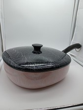 VINTAGE MCM SERENDIPITY FRIGIDEIRA GAROA ESPAGUETE ROSA E PRETO com TAMPA 1950s EUA , usado comprar usado  Enviando para Brazil