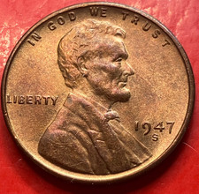 1947-S Lincoln centavo de trigo GEM RB BU de um rolo de banco original comprar usado 1947-S Lincoln centavo de trigo GEM RB BU de um rolo de banco original comprar usado  Enviando para Brazil